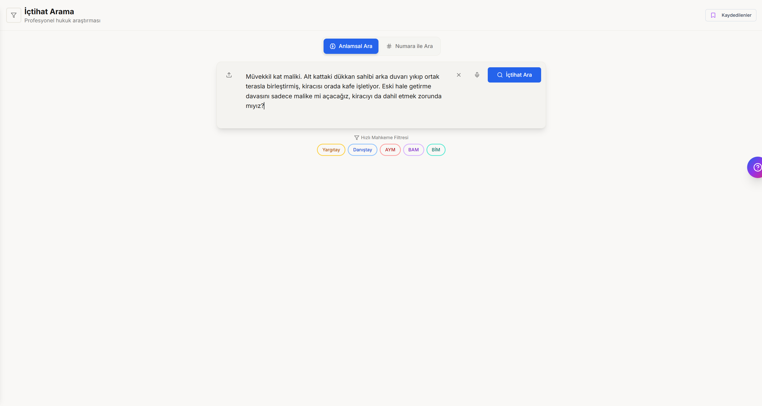 İçtiHub İçtihat Arama ekran görüntüsü